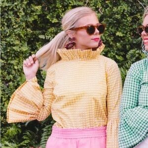 Elizabeth Wilson Katherine Top in Yellow Gingham